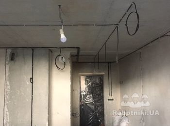 Чорновий електромонтаж в ЖК Атлант, Коцюбинське.